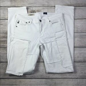 Adriano Goldschmied white Stevie jeans patchwork